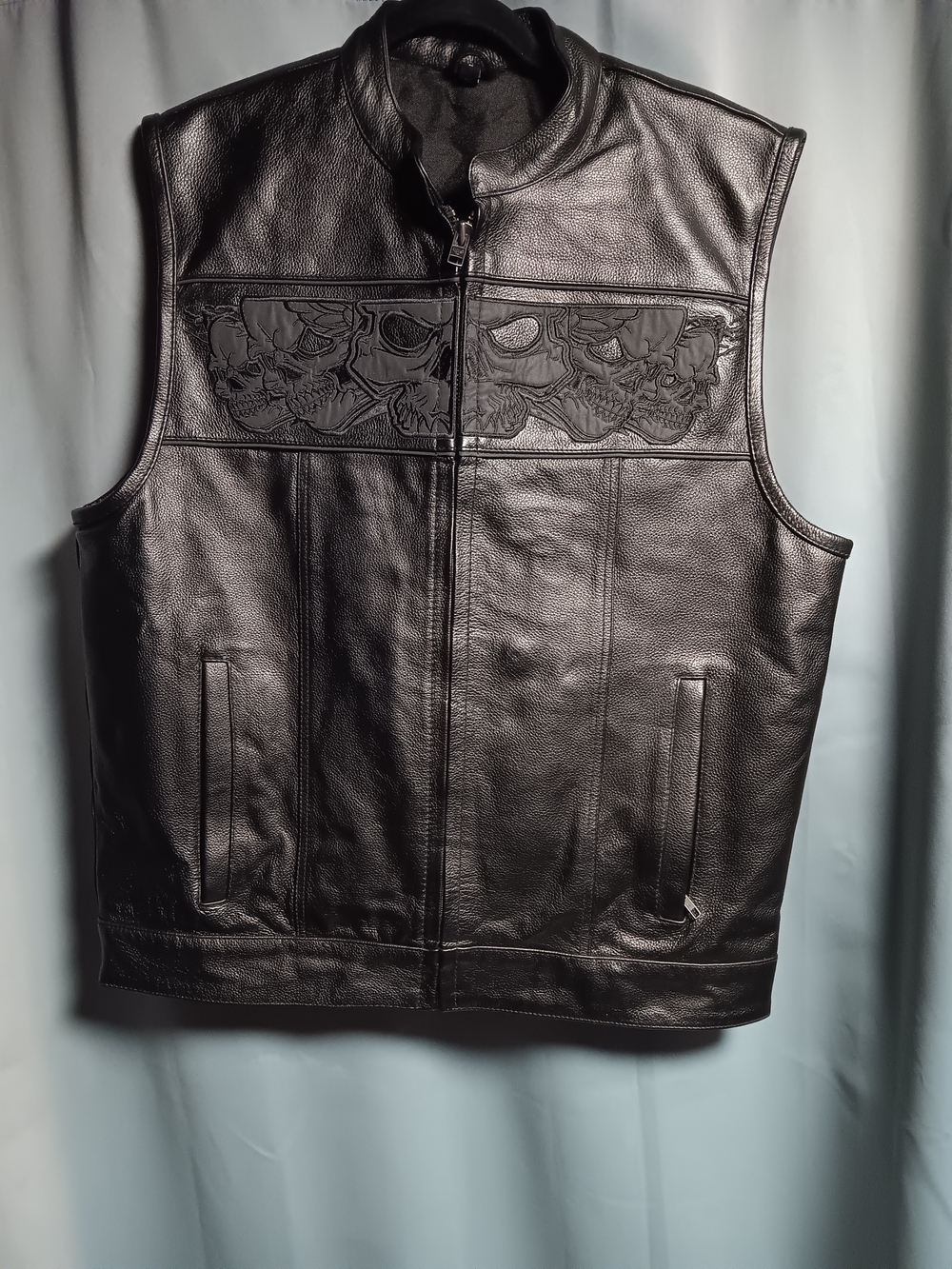 Men's Milwaukee Leather Motorcycle Skull Vest